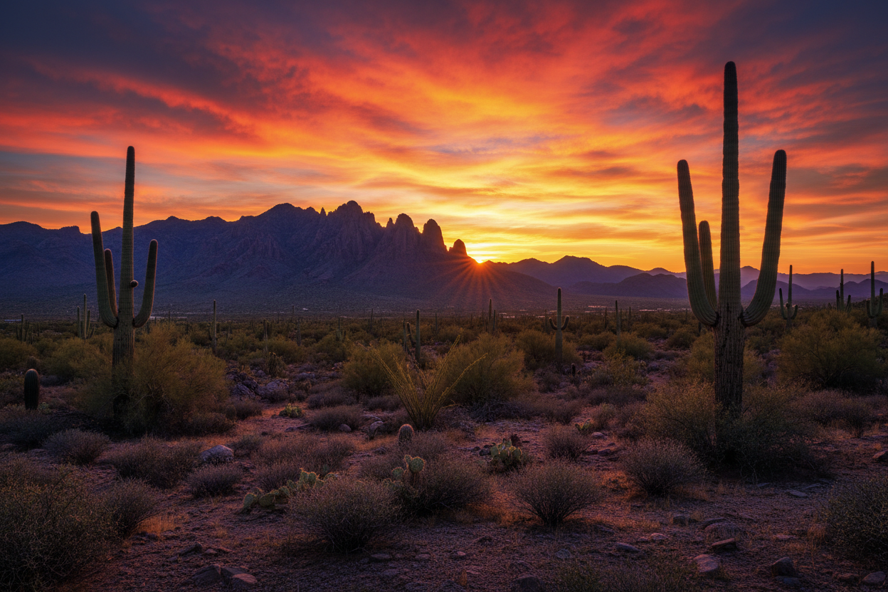 Arizona mountain sunset